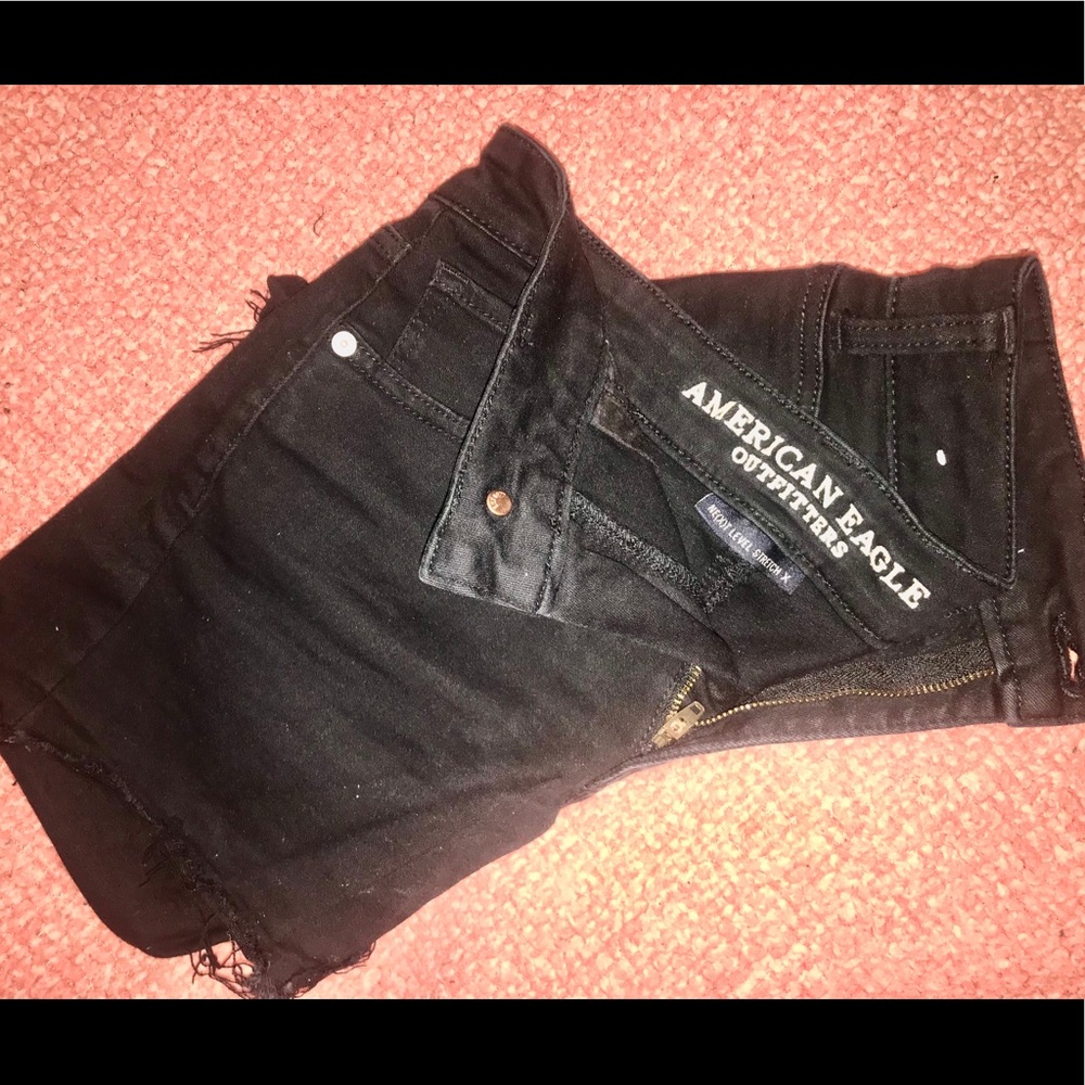American Eagle Ne(x)t Level Stretch Black Shorts